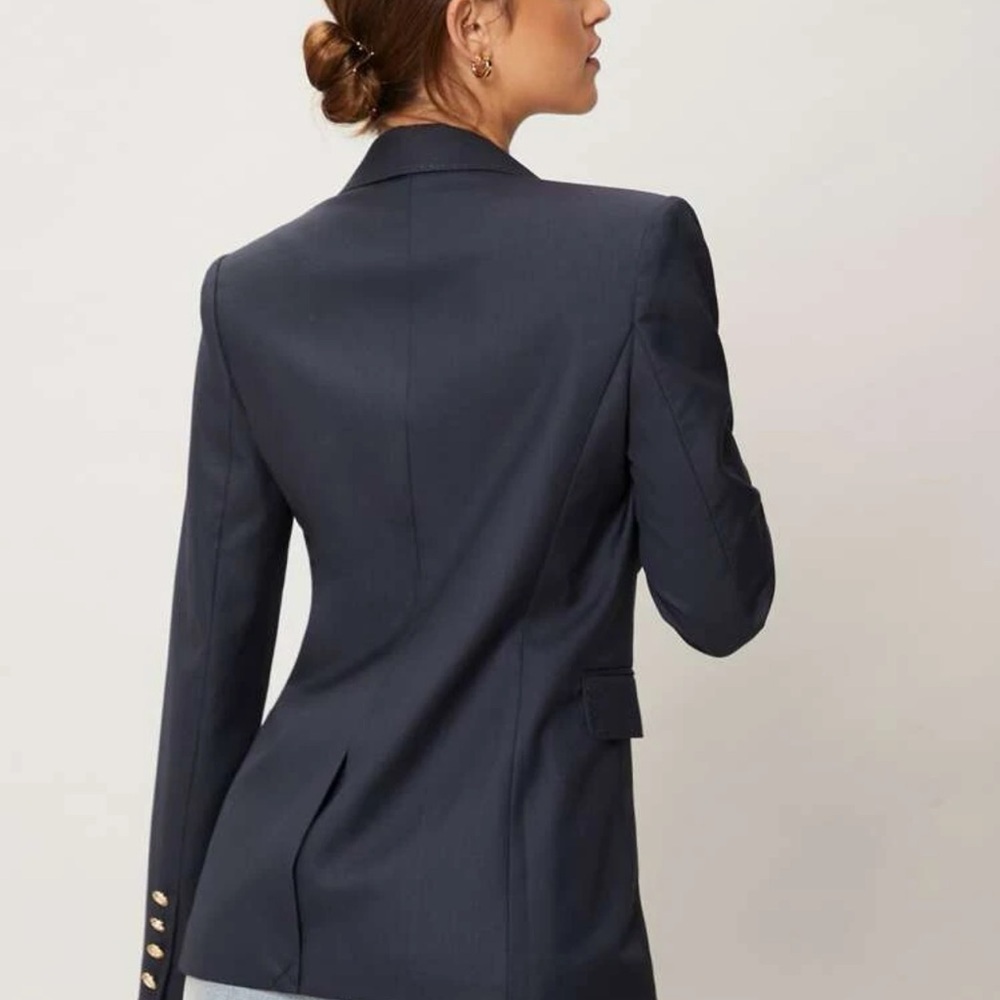 MOTF Tailored Navy Blazer with Gold Buttons | Women’s XS | NEW - Picture 2 of 6